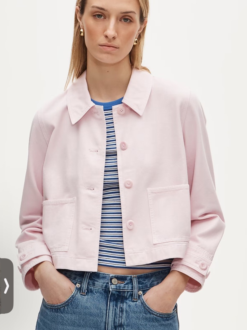 J Crew Cropped Barn Jacket™ in cotton twill, NWT